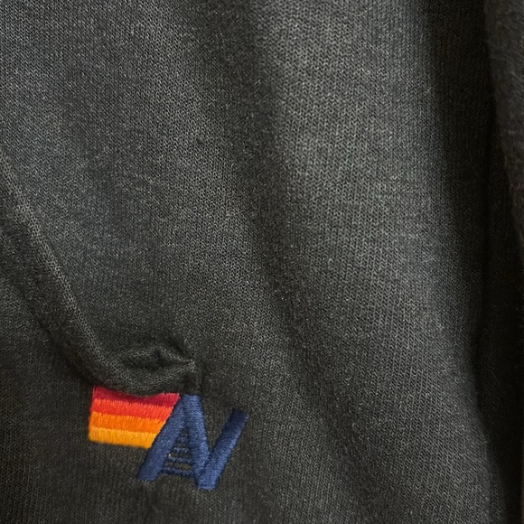 NWOT Aviator Nation Aviator Women's Bolt Hoodie - Rainbow Charcoal Pink - Picture 3 of 6